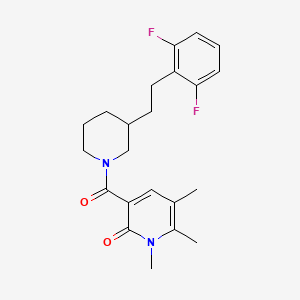 molecular formula C22H26F2N2O2 B5496438 3-({3-[2-(2,6-difluorophenyl)ethyl]-1-piperidinyl}carbonyl)-1,5,6-trimethyl-2(1H)-pyridinone 