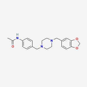 N-(4-{[4-(1,3-benzodioxol-5-ylmethyl)-1-piperazinyl]methyl}phenyl)acetamide