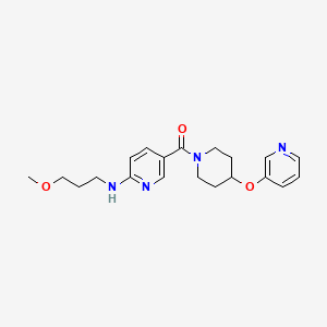 molecular formula C20H26N4O3 B5496463 N-(3-methoxypropyl)-5-{[4-(pyridin-3-yloxy)piperidin-1-yl]carbonyl}pyridin-2-amine 