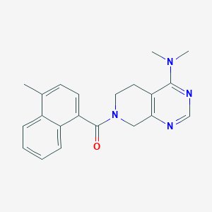 molecular formula C21H22N4O B5496480 N,N-dimethyl-7-(4-methyl-1-naphthoyl)-5,6,7,8-tetrahydropyrido[3,4-d]pyrimidin-4-amine 