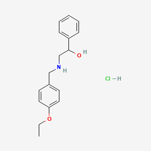molecular formula C17H22ClNO2 B5496509 2-[(4-ethoxybenzyl)amino]-1-phenylethanol hydrochloride 