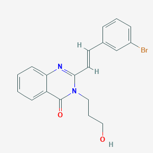 2-[2-(3-bromophenyl)vinyl]-3-(3-hydroxypropyl)-4(3H)-quinazolinone