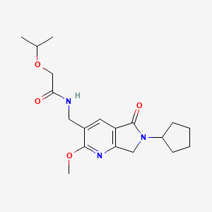N-[(6-cyclopentyl-2-methoxy-5-oxo-6,7-dihydro-5H-pyrrolo[3,4-b]pyridin-3-yl)methyl]-2-isopropoxyacetamide