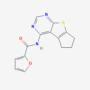 molecular formula C14H11N3O2S B5496566 N-(6,7-dihydro-5H-cyclopenta[4,5]thieno[2,3-d]pyrimidin-4-yl)-2-furamide 