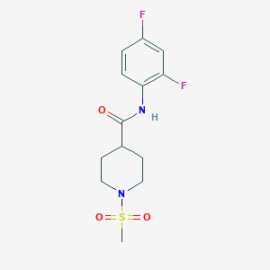 molecular formula C13H16F2N2O3S B5496584 N-(2,4-difluorophenyl)-1-(methylsulfonyl)-4-piperidinecarboxamide 