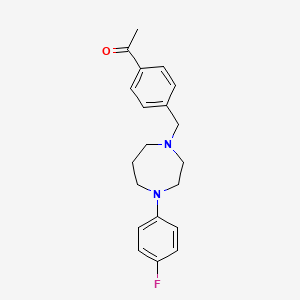 molecular formula C20H23FN2O B5496594 1-(4-{[4-(4-fluorophenyl)-1,4-diazepan-1-yl]methyl}phenyl)ethanone 
