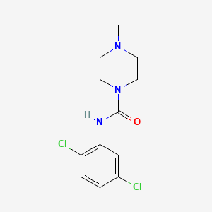molecular formula C12H15Cl2N3O B5496619 N-(2,5-dichlorophenyl)-4-methyl-1-piperazinecarboxamide 
