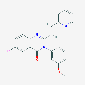 6-iodo-3-(3-methoxyphenyl)-2-[2-(2-pyridinyl)vinyl]-4(3H)-quinazolinone