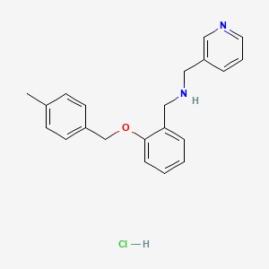 molecular formula C21H23ClN2O B5496646 {2-[(4-methylbenzyl)oxy]benzyl}(3-pyridinylmethyl)amine hydrochloride 