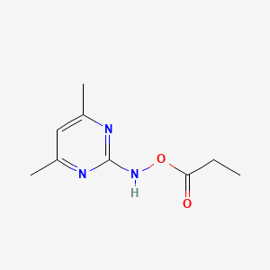 molecular formula C9H13N3O2 B5496666 4,6-dimethyl-2-[(propionyloxy)amino]pyrimidine 