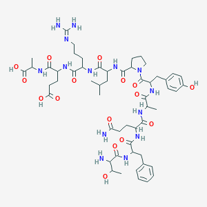 molecular formula C55H82N14O16 B054967 Thr-Phe-Gln-Ala-Tyr-Pro-Leu-Arg-Glu-Ala CAS No. 117592-22-0