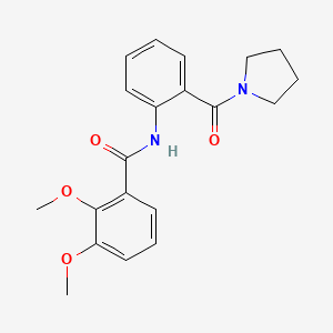molecular formula C20H22N2O4 B5496723 2,3-dimethoxy-N-[2-(1-pyrrolidinylcarbonyl)phenyl]benzamide 