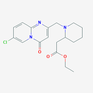 molecular formula C18H22ClN3O3 B5496733 ethyl {1-[(7-chloro-4-oxo-4H-pyrido[1,2-a]pyrimidin-2-yl)methyl]-2-piperidinyl}acetate 