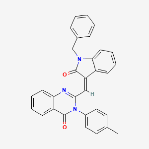 molecular formula C31H23N3O2 B5496765 2-[(1-benzyl-2-oxo-1,2-dihydro-3H-indol-3-ylidene)methyl]-3-(4-methylphenyl)-4(3H)-quinazolinone 