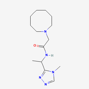 2-azocan-1-yl-N-[1-(4-methyl-4H-1,2,4-triazol-3-yl)ethyl]acetamide