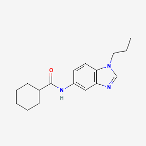 molecular formula C17H23N3O B5496773 N-(1-propyl-1H-benzimidazol-5-yl)cyclohexanecarboxamide 