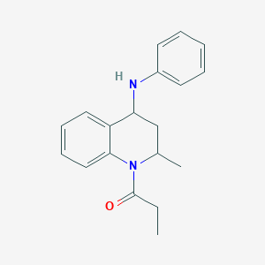molecular formula C19H22N2O B5496792 2-methyl-N-phenyl-1-propionyl-1,2,3,4-tetrahydro-4-quinolinamine 