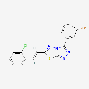 molecular formula C17H10BrClN4S B5496818 3-(3-bromophenyl)-6-[2-(2-chlorophenyl)vinyl][1,2,4]triazolo[3,4-b][1,3,4]thiadiazole 
