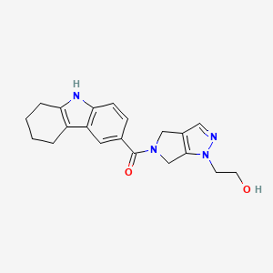 molecular formula C20H22N4O2 B5496820 2-[5-(2,3,4,9-tetrahydro-1H-carbazol-6-ylcarbonyl)-5,6-dihydropyrrolo[3,4-c]pyrazol-1(4H)-yl]ethanol 