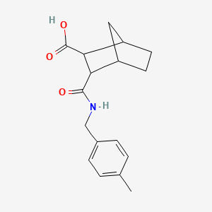 molecular formula C17H21NO3 B5496853 3-{[(4-methylbenzyl)amino]carbonyl}bicyclo[2.2.1]heptane-2-carboxylic acid 