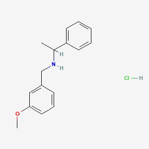 molecular formula C16H20ClNO B5496854 N-(3-methoxybenzyl)-1-phenylethanamine hydrochloride 