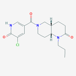 molecular formula C17H22ClN3O3 B5496857 (4aS*,8aR*)-6-[(5-chloro-6-oxo-1,6-dihydropyridin-3-yl)carbonyl]-1-propyloctahydro-1,6-naphthyridin-2(1H)-one 
