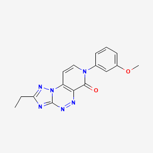 molecular formula C16H14N6O2 B5496865 2-ethyl-7-(3-methoxyphenyl)pyrido[4,3-e][1,2,4]triazolo[5,1-c][1,2,4]triazin-6(7H)-one 