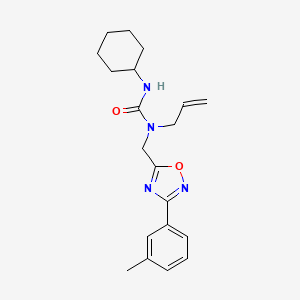 molecular formula C20H26N4O2 B5496884 N-allyl-N'-cyclohexyl-N-{[3-(3-methylphenyl)-1,2,4-oxadiazol-5-yl]methyl}urea 