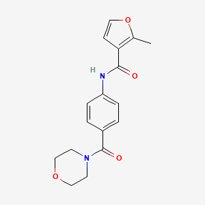 molecular formula C17H18N2O4 B5496916 2-methyl-N-[4-(4-morpholinylcarbonyl)phenyl]-3-furamide 