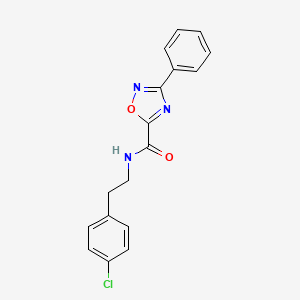 molecular formula C17H14ClN3O2 B5496921 N-[2-(4-chlorophenyl)ethyl]-3-phenyl-1,2,4-oxadiazole-5-carboxamide 
