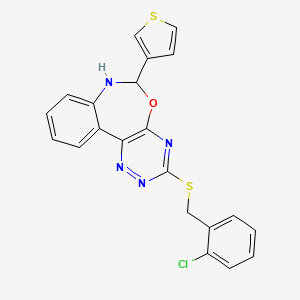3-[(2-chlorobenzyl)thio]-6-(3-thienyl)-6,7-dihydro[1,2,4]triazino[5,6-d][3,1]benzoxazepine