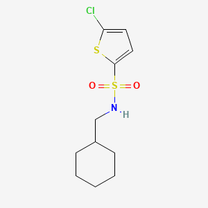 molecular formula C11H16ClNO2S2 B5496947 5-chloro-N-(cyclohexylmethyl)-2-thiophenesulfonamide 
