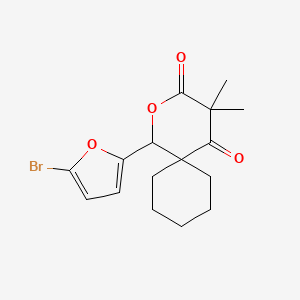 molecular formula C16H19BrO4 B5496964 1-(5-bromo-2-furyl)-4,4-dimethyl-2-oxaspiro[5.5]undecane-3,5-dione 