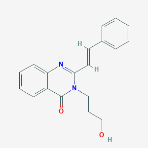 molecular formula C19H18N2O2 B5496993 3-(3-hydroxypropyl)-2-(2-phenylvinyl)-4(3H)-quinazolinone 