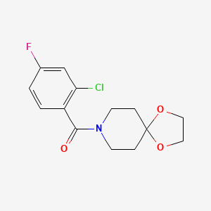 molecular formula C14H15ClFNO3 B5496997 8-(2-chloro-4-fluorobenzoyl)-1,4-dioxa-8-azaspiro[4.5]decane 