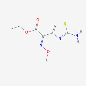 molecular formula C₈H₁₁N₃O₃S B054970 Ethyl (2Z)-(2-amino-1,3-thiazol-4-yl)(methoxyimino)ethanoate CAS No. 64485-88-7