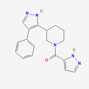 3-(4-phenyl-1H-pyrazol-5-yl)-1-(1H-pyrazol-3-ylcarbonyl)piperidine