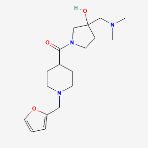 molecular formula C18H29N3O3 B5497020 3-[(dimethylamino)methyl]-1-{[1-(2-furylmethyl)-4-piperidinyl]carbonyl}-3-pyrrolidinol 