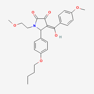 5-(4-butoxyphenyl)-3-hydroxy-4-(4-methoxybenzoyl)-1-(2-methoxyethyl)-1,5-dihydro-2H-pyrrol-2-one