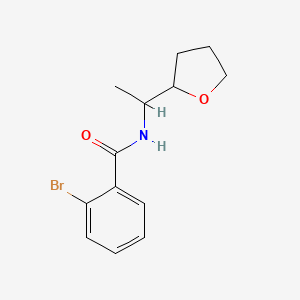 molecular formula C13H16BrNO2 B5497035 2-bromo-N-[1-(tetrahydro-2-furanyl)ethyl]benzamide 