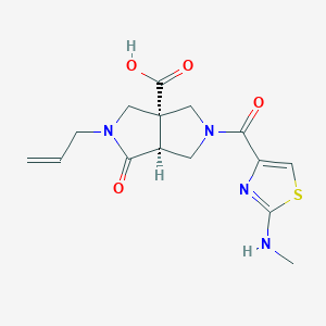 (3aR*,6aS*)-2-allyl-5-{[2-(methylamino)-1,3-thiazol-4-yl]carbonyl}-1-oxohexahydropyrrolo[3,4-c]pyrrole-3a(1H)-carboxylic acid