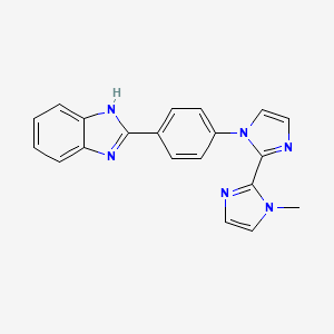 molecular formula C20H16N6 B5497100 1-[4-(1H-benzimidazol-2-yl)phenyl]-1'-methyl-1H,1'H-2,2'-biimidazole 