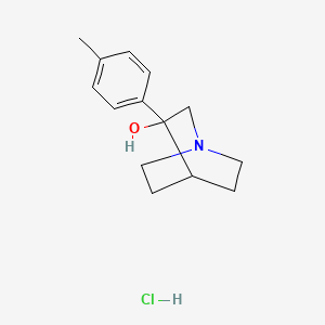 molecular formula C14H20ClNO B5497127 3-(4-methylphenyl)quinuclidin-3-ol hydrochloride 