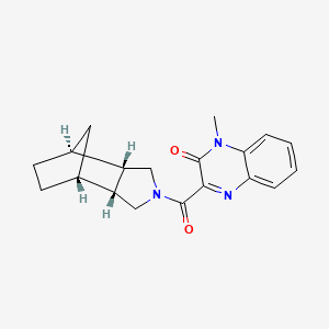 molecular formula C19H21N3O2 B5497141 3-[(1R*,2R*,6S*,7S*)-4-azatricyclo[5.2.1.0~2,6~]dec-4-ylcarbonyl]-1-methyl-2(1H)-quinoxalinone 