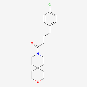 molecular formula C19H26ClNO2 B5497146 9-[4-(4-chlorophenyl)butanoyl]-3-oxa-9-azaspiro[5.5]undecane 