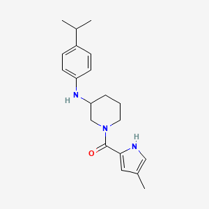 molecular formula C20H27N3O B5497185 N-(4-isopropylphenyl)-1-[(4-methyl-1H-pyrrol-2-yl)carbonyl]-3-piperidinamine 