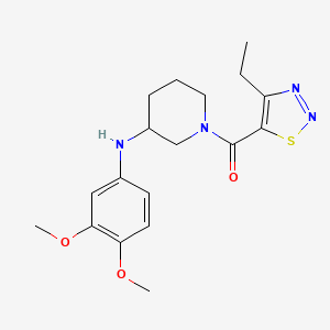 N-(3,4-dimethoxyphenyl)-1-[(4-ethyl-1,2,3-thiadiazol-5-yl)carbonyl]-3-piperidinamine