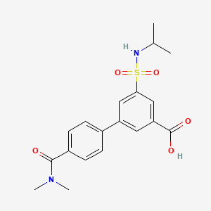molecular formula C19H22N2O5S B5497211 4'-[(dimethylamino)carbonyl]-5-[(isopropylamino)sulfonyl]biphenyl-3-carboxylic acid 