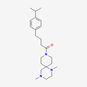 molecular formula C23H37N3O B5497214 9-[4-(4-isopropylphenyl)butanoyl]-1,4-dimethyl-1,4,9-triazaspiro[5.5]undecane 