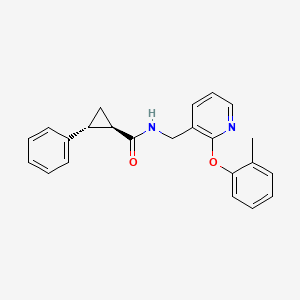 molecular formula C23H22N2O2 B5497245 (1R*,2R*)-N-{[2-(2-methylphenoxy)pyridin-3-yl]methyl}-2-phenylcyclopropanecarboxamide 